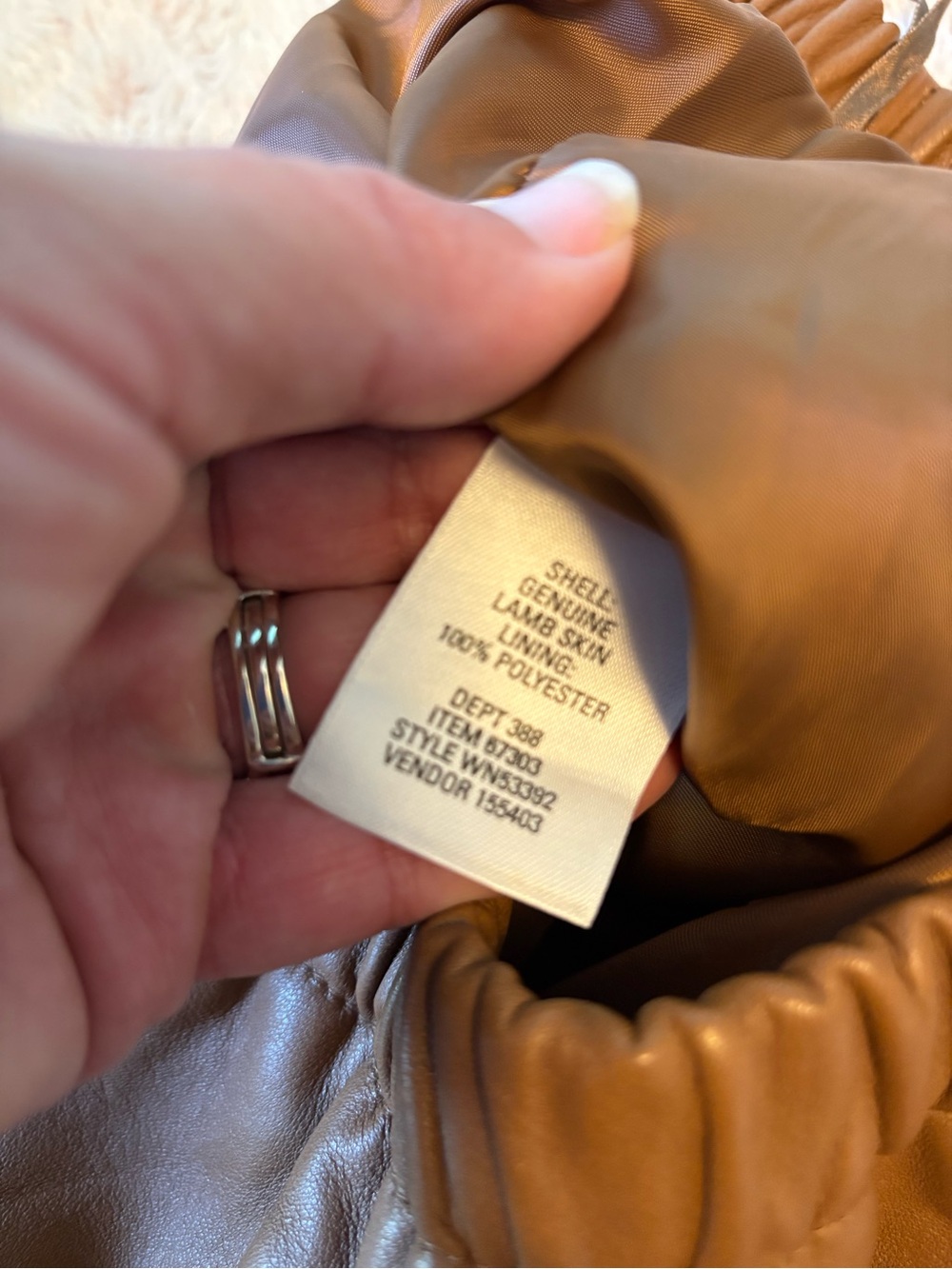 Nordstrom Brown Genuine Leather Pants - Picture 5 of 7